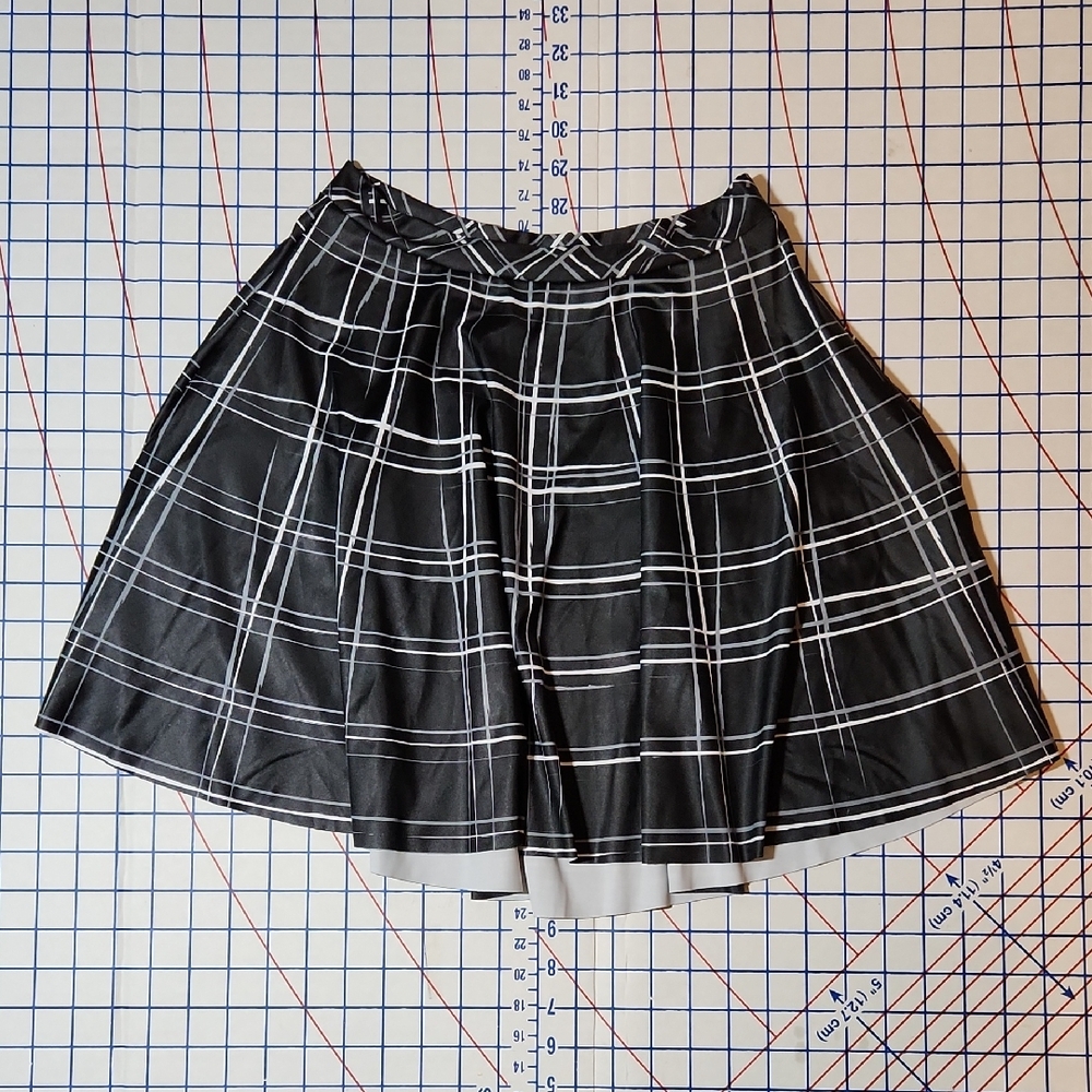 Blackmilk Black Tartan Skater Skirt M